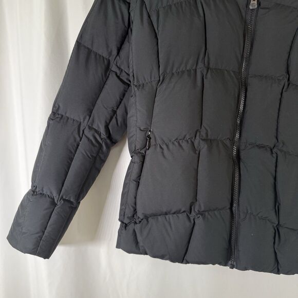 REI Goose Down Jacket Women's Medium Black Full Zip Long Sleeve Zip Pockets - Picture 4 of 16